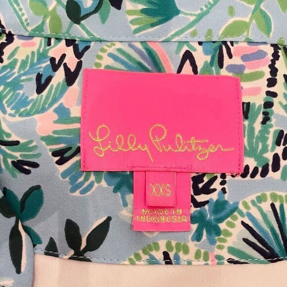 LILLY PULITZER Martine Dress Frenchie Blue Mosaic Shells Dress XXS $228.00 - Picture 8 of 9